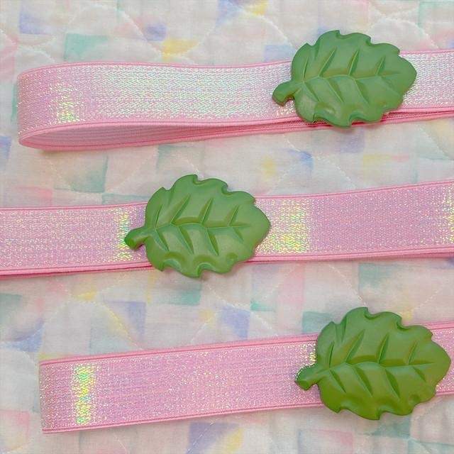 spank! leaf buckle belt - pink