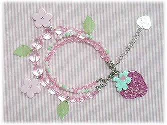 angelic pretty strawberry chan bracelet - pink - 2008