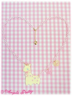 angelic pretty fantasy giraffe necklace - yellow - 2011