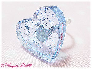 angelic pretty jewelry jelly heart ring - sax - 2010