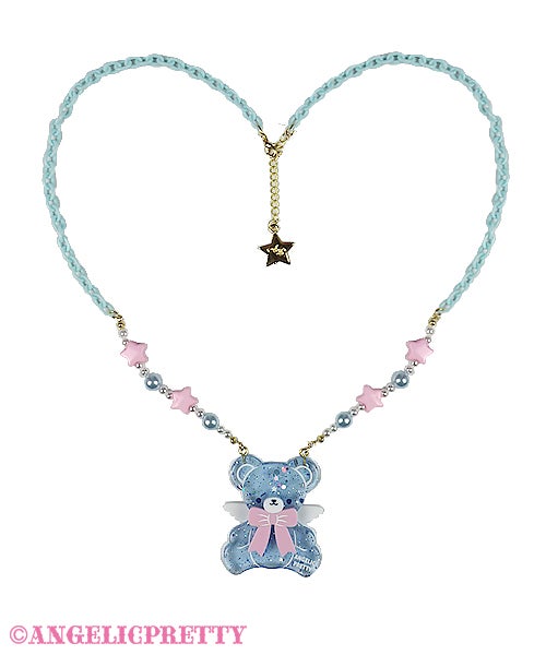 angelic pretty milky bear necklace - sax - 2021