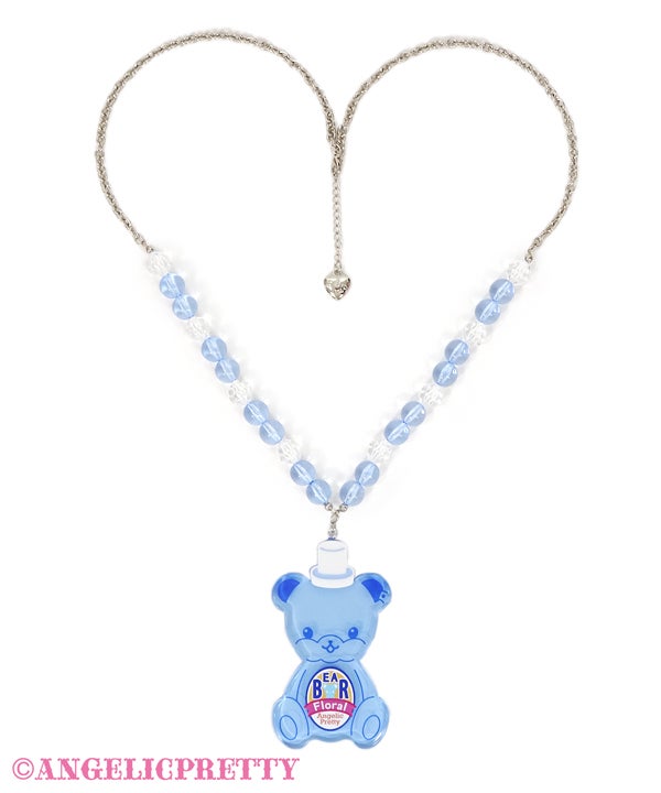 angelic pretty sunny smile bear necklace - sax - 2022