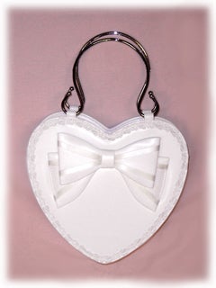 btssb ribbon heart bag - white - 2008