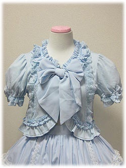 angelic pretty fluffy ribbon ruffle cutsew bolero - sax - 2009