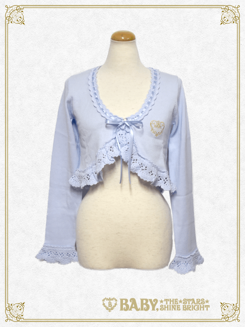 btssb baby heart embroidered bolero - sax - 2018