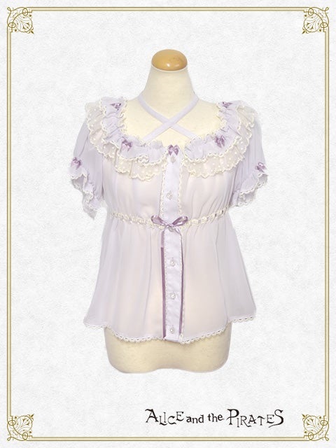 aatp ribbon ribbon babydoll blouse - lavender - 2017