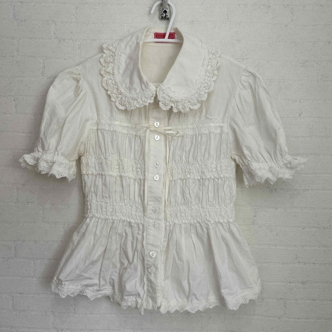 btssb shirring blouse (128 410) - offwhite - 2004